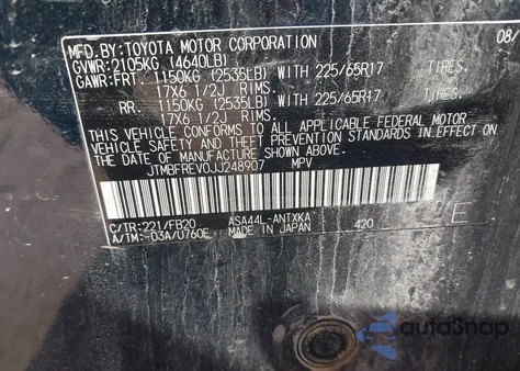 2018 Toyota Rav4 Le from USA, damaged, VIN JTMBFREV0JJ248907